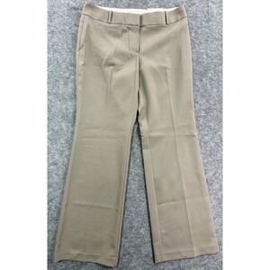Ann Taylor Sand Colored Flat Front Julie Trousers sz 14 (15643) NEW